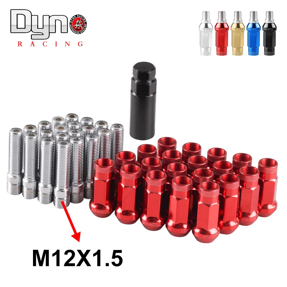 M12 1 5 stud conversion kit with 20 racing studs and 20 racing lug nuts