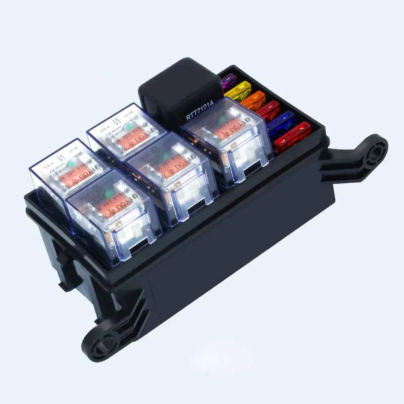 Caixa de Fusíveis 5way para Nacelle Carro Relé Bloco Tronco Seguro Conjunto Completo Dc12v 24v 80a 6 11 6 relé bloco 5way para nacelle carro