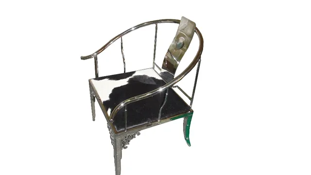 Special Offers cow genuine leather chair/real leather leisure chair / living room chair home furniture post modern style with stainless steel Special Offers cow genuine leather chair/real leather leisure chair / living room chair home furniture post modern style with stainless steel