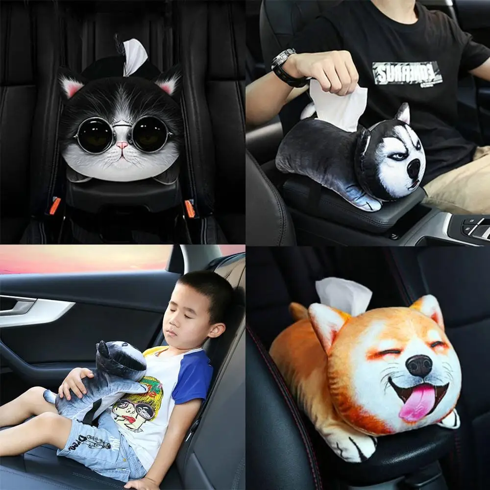 

Paper towel holder Car Accessories Ornament Cute Cartoon Animal Plush Tissue Holder Box Cover Home Decoration #618