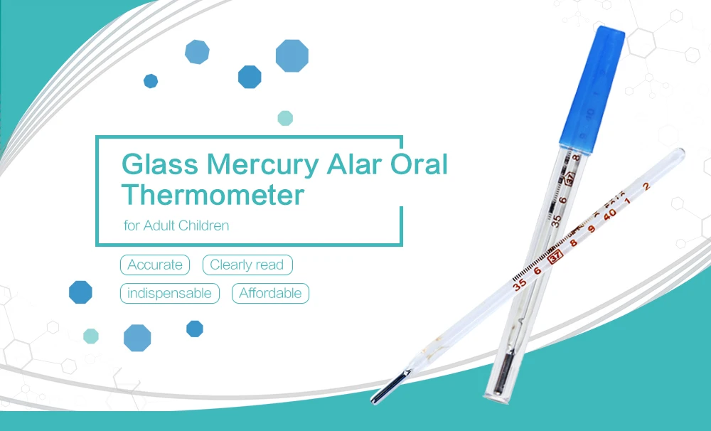 Glass Mercury Adult Children Alar Oral Thermometer Measurement