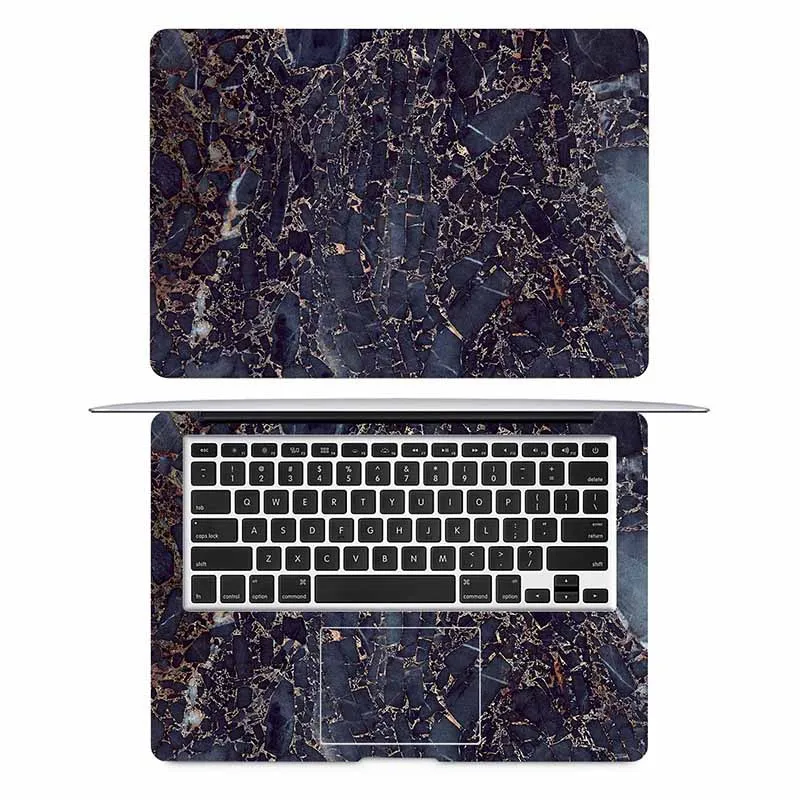 Натуральная мраморная зернистая наклейка для ноутбука для Macbook deckle Pro Air retina 1" 12" 1" 15" hp Mac Book Защитная пленка с полным покрытием - Цвет: AC side