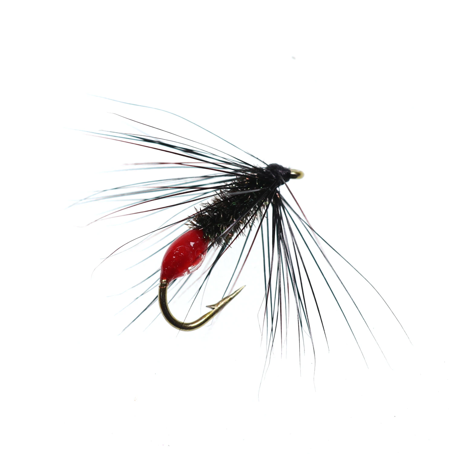 Wifreo 6PCS/Lot#12 Red Ant Trout Flies Fly Bass Pike Salmon Steelhead Trout Brown Hackle Red Butt Flying Ant Wet Fly