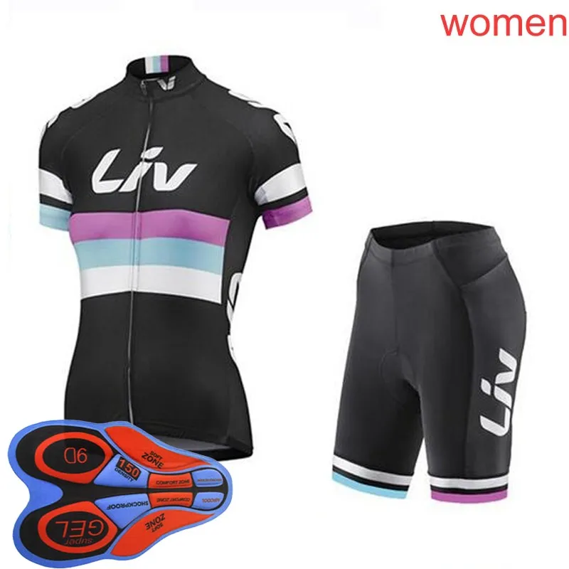 Женский Liv, дышащий, для велоспорта, короткий рукав, Джерси, нагрудник, шорты, наборы, для лета, для гонок, велосипеда, одежда для велосипеда 3004L - Цвет: 5Q