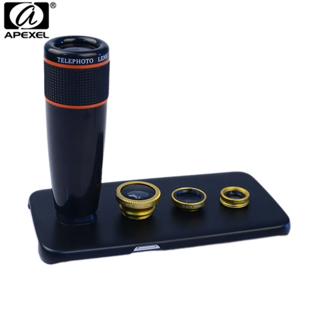 imágenes para Apexel teléfono lente kit 12x teleobjetivo fisheye lente gran angular macro con el caso para samsung galaxy s7 edge plus s6 s5 nota 1285 imágenes para Apexel teléfono lente kit 12x teleobjetivo fisheye lente gran angular macro con el caso para samsung galaxy s7 edge plus s6 s5 nota 1285