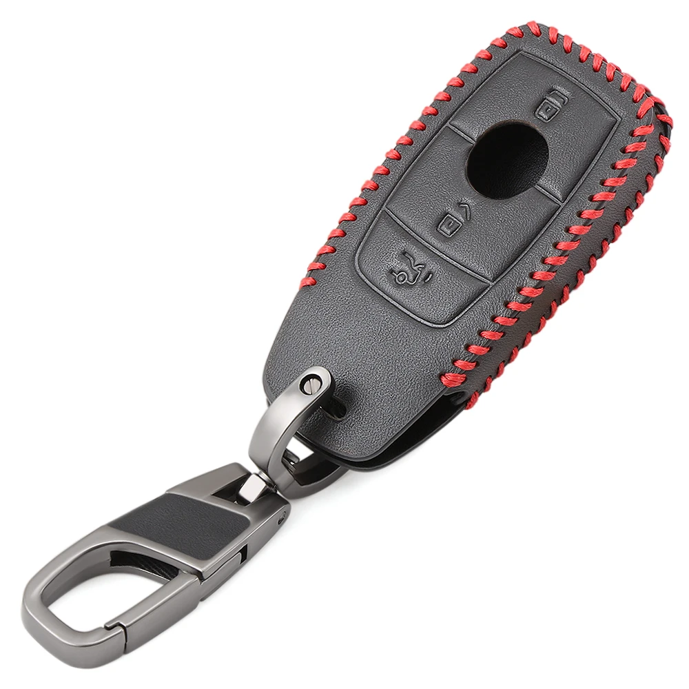 

Car styling Car Key Cover Case Shell Bag Protective Key Ring For Mercedes Benz 2017 E Class W213 2018 S class W124 Accessories