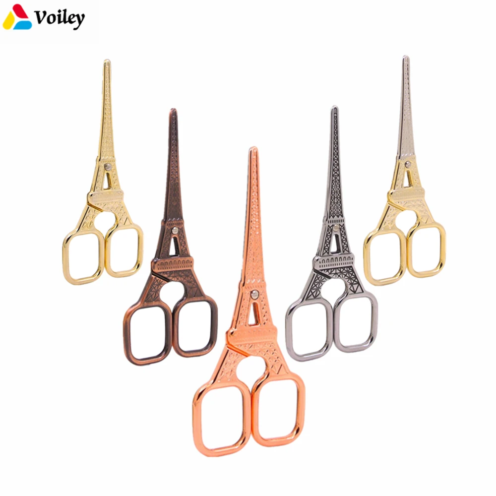 

VOILEY New 2018 1Pcs Stainless Steel European Vintage Eiffel Tower Scissors Sewing Shears DIY Tools for Sewing and Needlework,Q