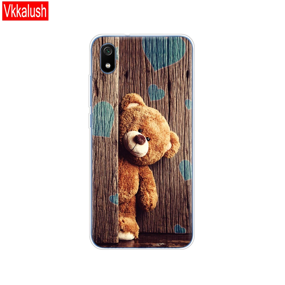 Силиконовый чехол для Xiaomi Redmi 7a, чехол s, полная защита, мягкая задняя крышка из ТПУ для Redmi 7 A, чехол-бампер для телефона - Цвет: 80008