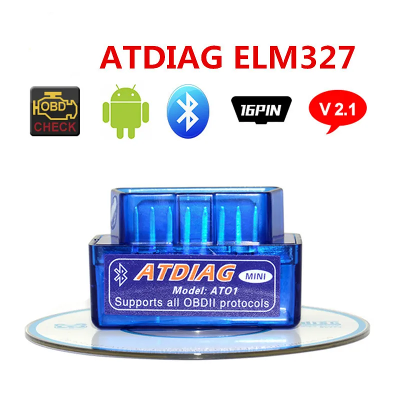 25K80 ELM327 V1.5 супер мини ELM327 BT PIC18F25K80 чипом OBDII сканер elm327 V1.5 OBD2 Bluetooth поддерживает OBD2 протоколы - Цвет: ATDIAG V2.1