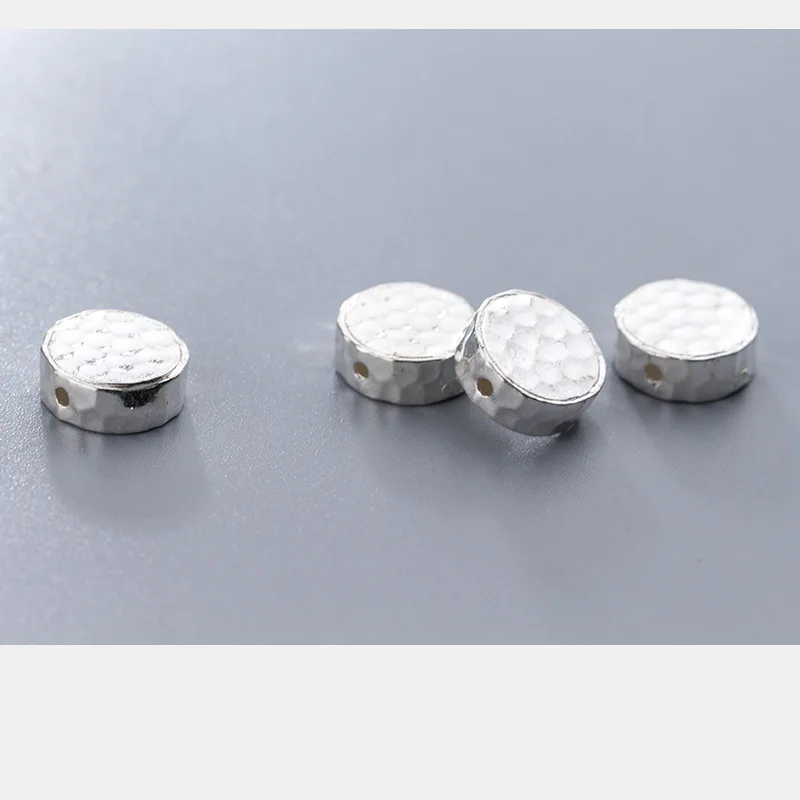 925 пробы серебряные лазерные граненые круглые бусины 12 мм модные S925 бусины-разделители DIY браслеты для изготовления ювелирных изделий