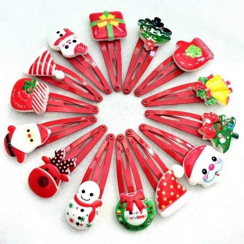10pcs Kids Girl Candy Hairpin Baby Hair Clip Christmas Barrettes Christmas Headbands