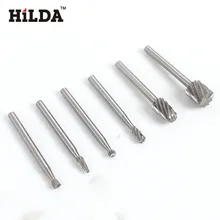 HILDA 6 шт. HSS Dremel роторный инструмент мини сверла Заусенцы Набор для деревообработки резьбы Набор инструментов Dremel аксессуары электроинструменты