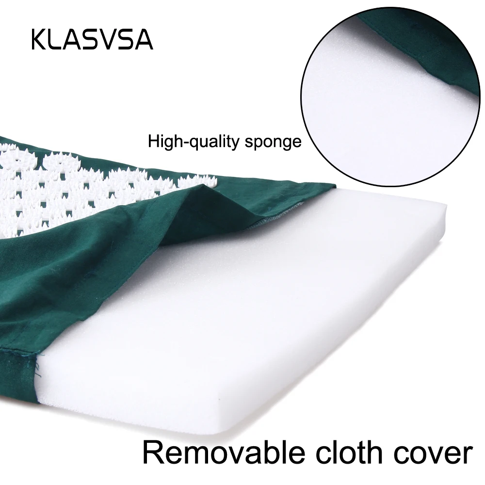 KLASVSA Acupressure Massager Cushion Pillow Acupuncture Stress Reflexology Mat Head Back Leg Foot Pain Relief Relax Health Care KLASVSA Acupressure Massager Cushion Pillow Acupuncture Stress Reflexology Mat Head Back Leg Foot Pain Relief Relax Health Care