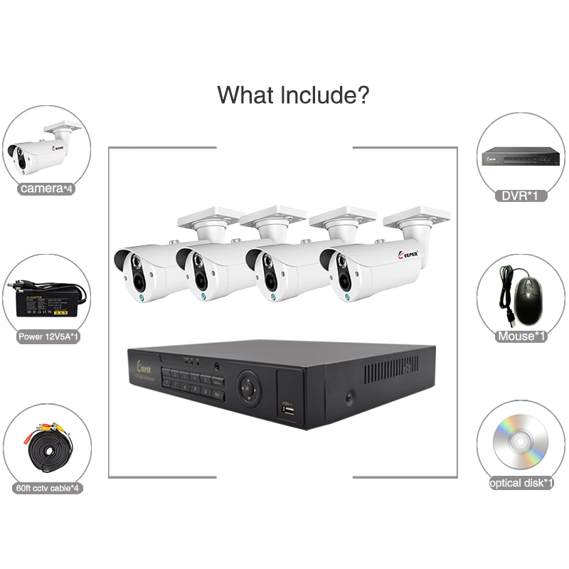 Keeper 8CH 1080P DVR CCTV система 4PCS SONY IMX323 наружная Всепогодный Безопасность камера день