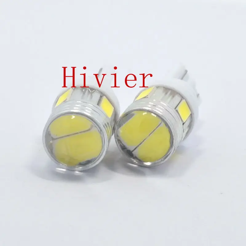 2X T10 W5W Interior Xenon White blue red LED CANBUS 6SMD 5630 Cree Lens Projector Solid Aluminum Bulbs Side Marker Parking Light