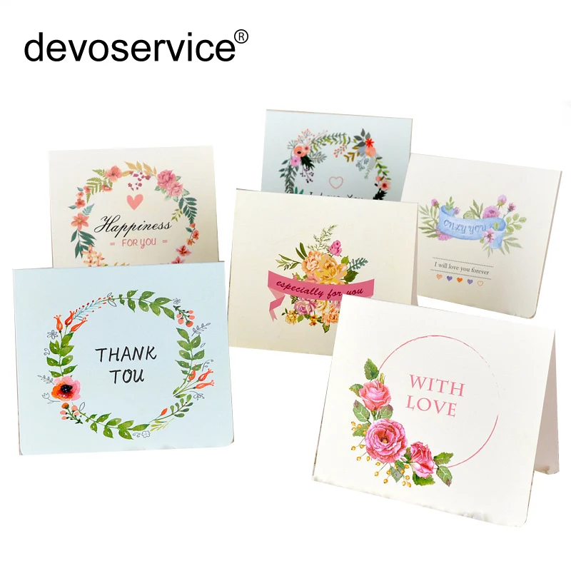 

10pcs/lot Mini Postcards Set Greeting Cards For Valentine's Day Folded Greeting Card Gift Stationery School Office Supplies
