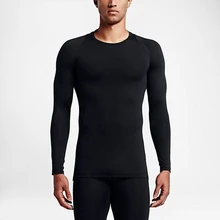 Мужская быстросохнущая дышащая рубашка для тренировки майки для бодибилдинга с длинным рукавом плотная футболка мужская компрессионная футболка для фитнеса