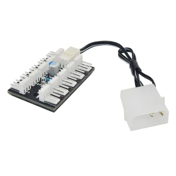 

Computer PC Fan Hub Fan Speed Controller Molex Power Cable 1 to 10 Fan Splitter for 3Pin PWM Cooling Cooler with Power Indicator