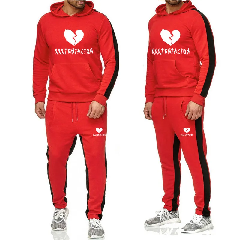 New Men's Autumn Revenge XXXTentacion Hoodies Tracksuit Set Male Sweatshirt Sweatpants Fashion Trousers High Street Jackets Sets