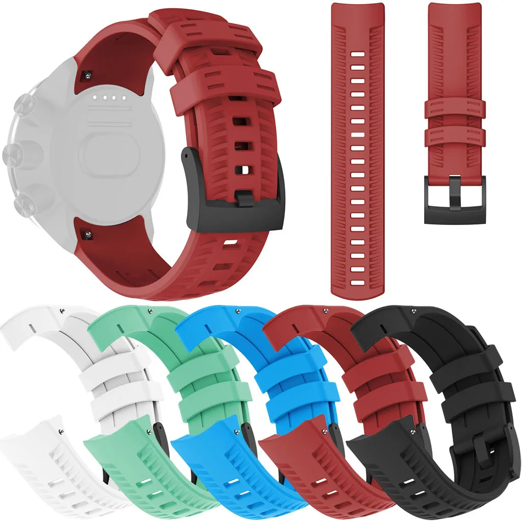 

Sports Silicone Replacement Wristband Band Strap for SUUNTO 9/ Baro Smart Watch Compression molding sturdy and durable design