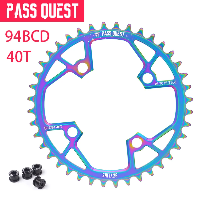 Пройти Quest 94 BCD 32 T 34 36 38 40 MTB горное Велосипедное колесо цепной передачи Titanizing