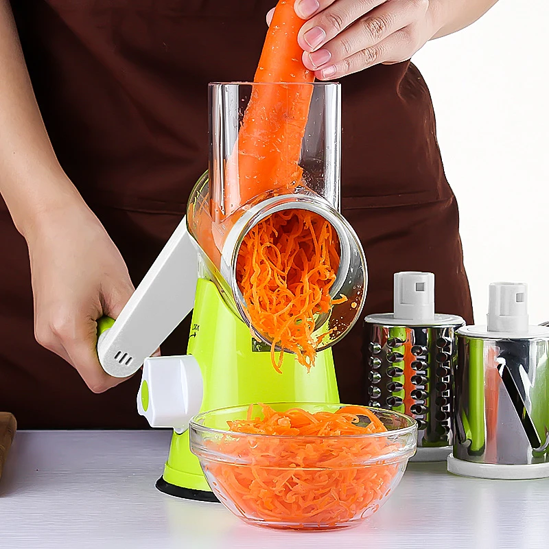 Ручной Резак для овощей, ручной спиральный слайсер для овощей, терка для сыра, умный измельчитель овощей, кухонный инструмент