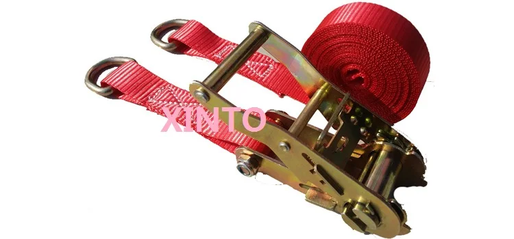 25MM 1&quot 800KGX8M--10M with D ring ratchet tie down cargo lashing auto shipping package strap shipment belt binder assembly sling |