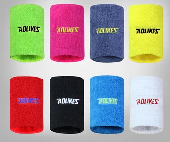 Hoge kwaliteit 2 stuks Sport Katoen Polssteun 11x7.5cm Sport Polsband Polssteun Beschermer Zweetband Basketbal/ badminton