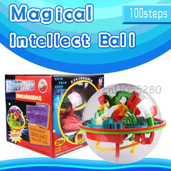 

Free shipping 3D UFO Labyrinth Ball Intelligence toys Athletic toys , 100 steps kind game space ball children's educational toys