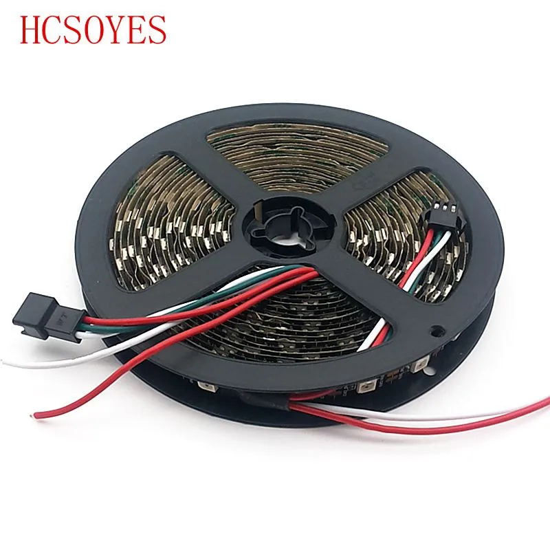

DC 5V 1m/5m/4m roll ws2812b ip67 waterproof ws2811ic Built-in 5050 smd rgb strip Individually addressable 30/60/144/m led pixel