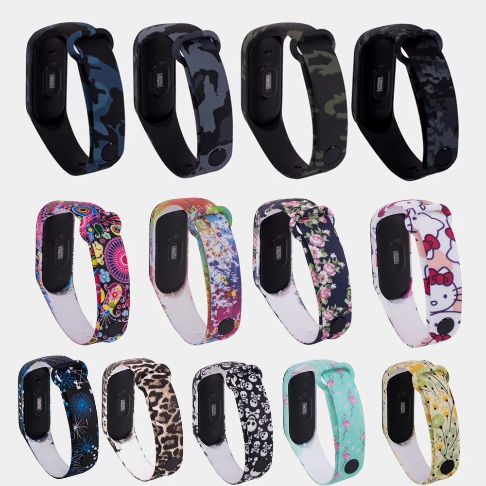 

For Mi Band 3 Strap Camouflage Sports Strap For Xiaomi Mi Band 3 Bracelet Soft Silicone Wristband For Xiaomi Miband 3 Smart Band