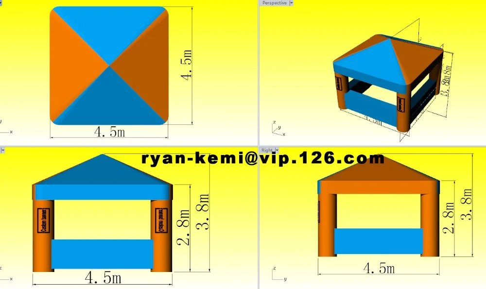4.5m15ft Inflatable Carnival Booth Promotional Inflatable Bar Stall Advertising Tent Outdoor Promotion Events Display Exhibition 6