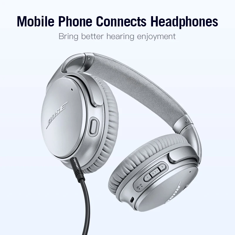 Vention Aux Cable 2.5 to 3.5 Audio cable 3.5mm to 2.5mm Aux Audio Cable For Car SmartPhone Speaker Moible Phone 2.5mm Jack Male