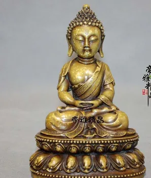 

Tibet Buddhism Temple Bronze Copper Gild Rulai Sakyamuni Amitabha Buddha Statue