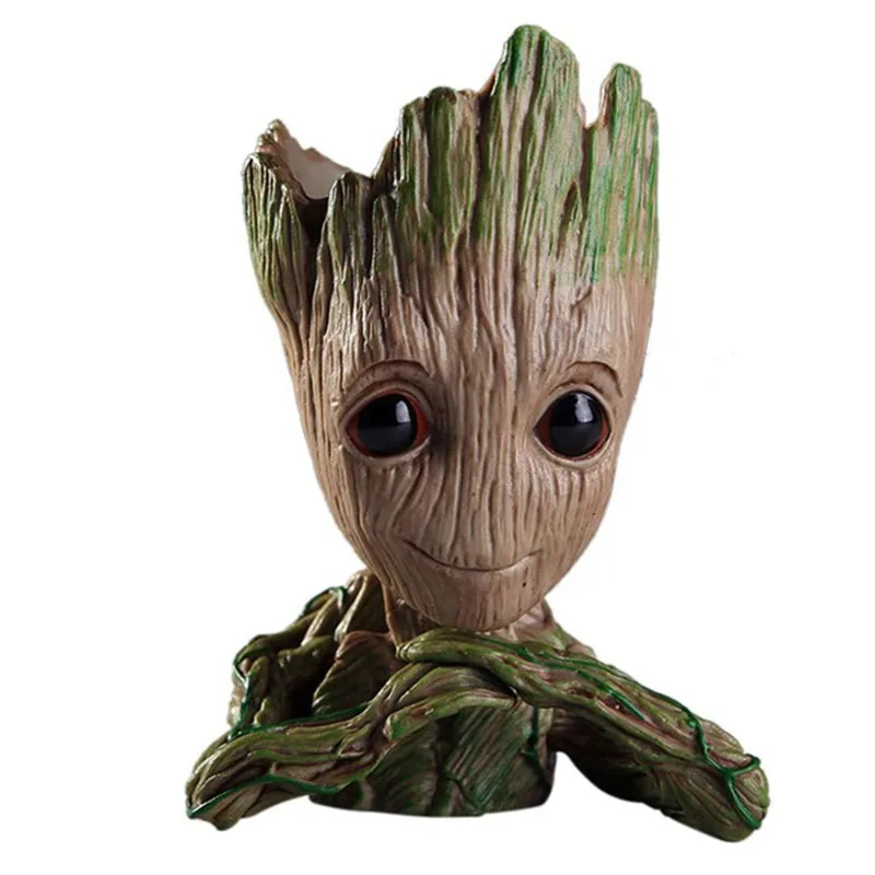 Baby Groot for Tree Man Flowerpot Planter Pen Pot Cute Model Action Figure Toy