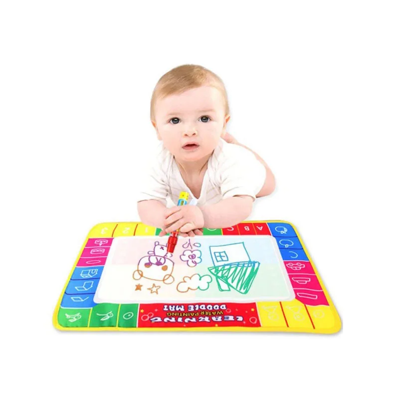 

New 29x19cm Rainbow Water Drawing Mat & 1 Pens Water Doodle Mat Coloring Books for Painting Rug Xmas gift for kids