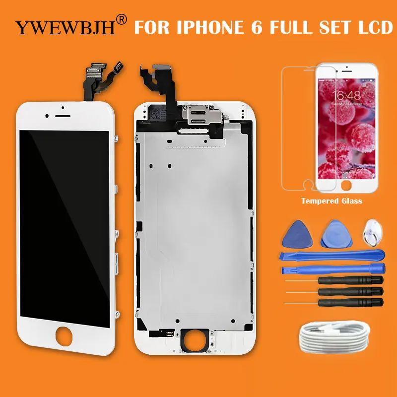 

YWEWBJH Grade For iPhone 6 LCD Full Assembly With Digitizer Assembly For iPhone 6 Plus Touch Screen Replacement No Dead Pixel