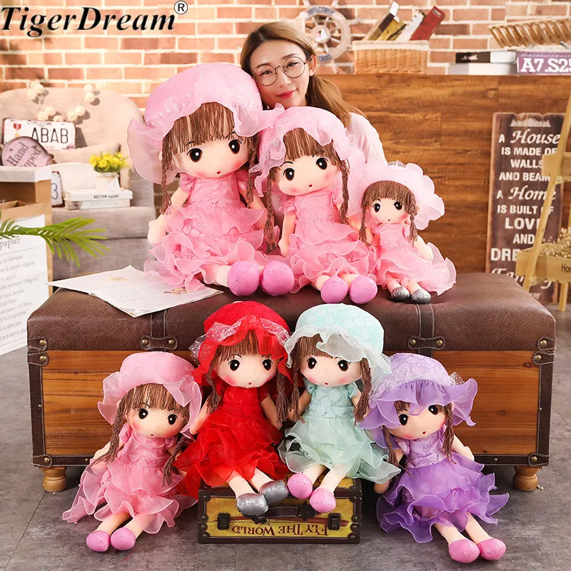 

Cartoon New Soft Stuffed Little Girl Doll Plush Toys Cute Cushions Creative Dolls Kids Sleeping Pillows For Girlsfriend