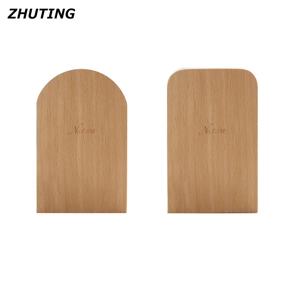 

Nature Wood Book Stand Anti-skid Bookends Book Ends Shelf Holder 13*8cm