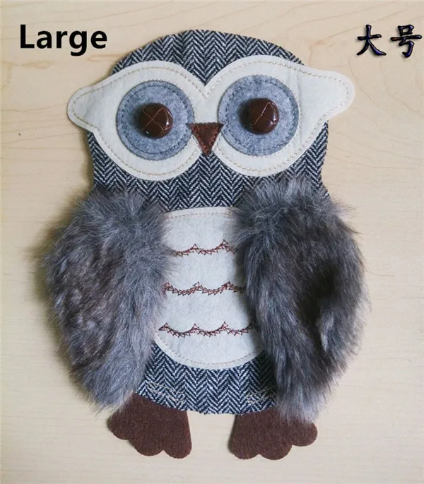 Night Owl Cloth patches sew on sticker 2pcs small and large - 2