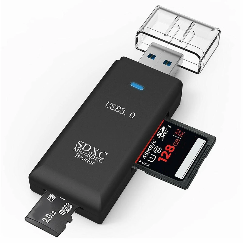 Высокоскоростной 5 Гбит/с USB 3,0 картридер 2 микро-sd SDXC TF T-Flash кардридер адаптер для ноутбука USB 3,0 SD кардридер