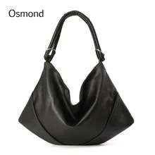 Osmond Mujeres Bolsos de Lujo Bolsos de Hombro Hobos Diseñador de Bolsos de Mano Para Mujer de Cuero Negro Bolsos de Las Señoras de Gran Capacidad Toteas