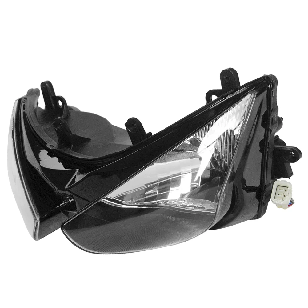 Motorcycle Front Headlight for Kawasaki Ninja ZX6R 2005 2006 ZX-6R, Lighting Headlamp Lamp, Black Color