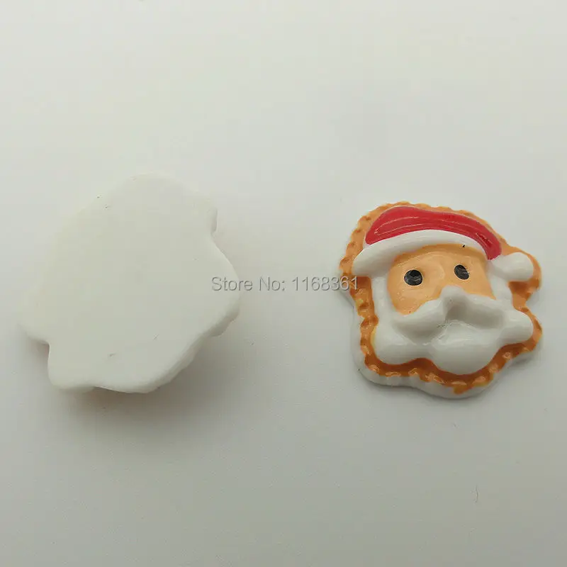 1pcs/lot resin flat back Christmas father head 21mm Cabochons Hair Bow Center DIY Christmas decration C111-7