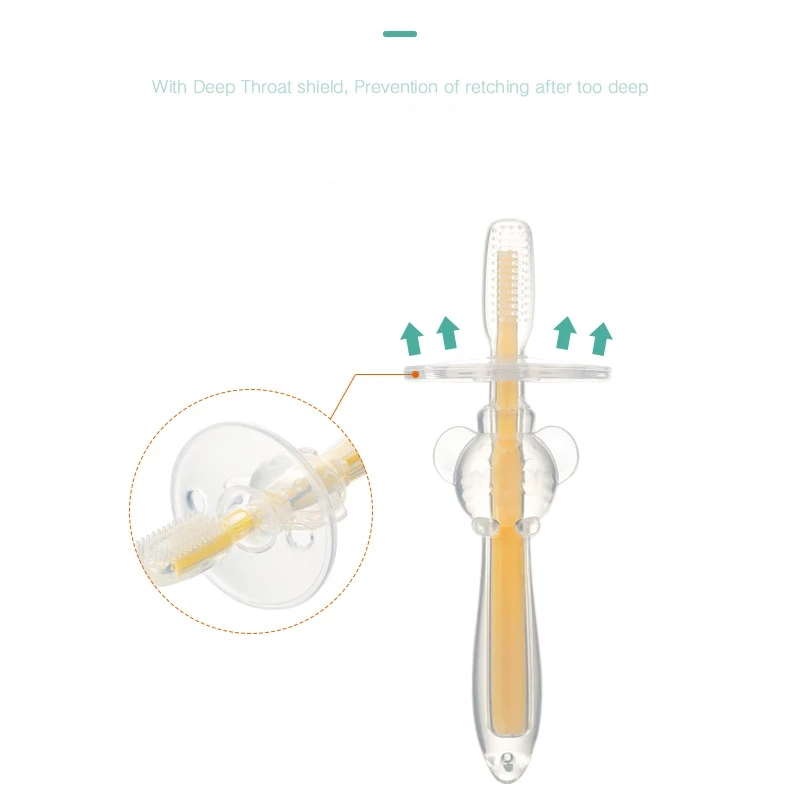 1 шт., Мягкая силиконовая учебная зубная щетка, детская зубная щетка, инструмент для ухода за полостью рта, Детский защитный Прорезыватель для зубов