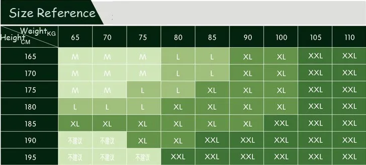 Racing Shirt size chart