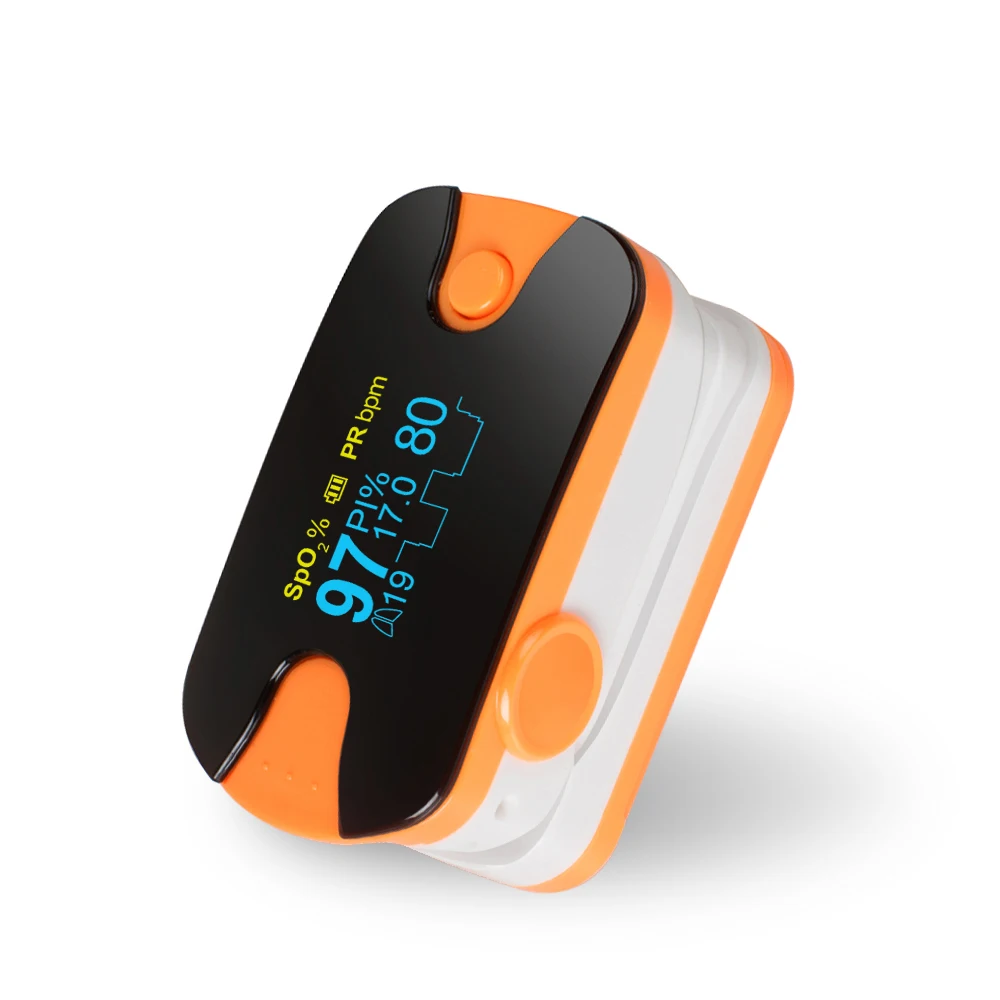 Multi Function Color OLED Finger Pulse Oximeter 4 Parameter SPO2 PR PI