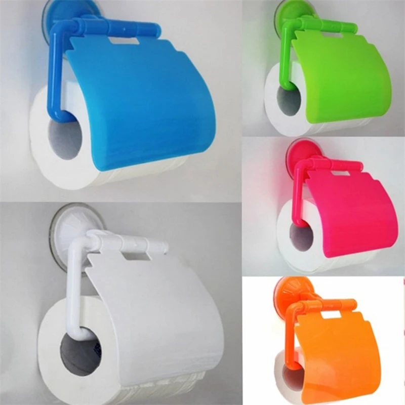 Wall Mounted Tissue Box Roll Paper Holder Plastic Toilet Paper Holder