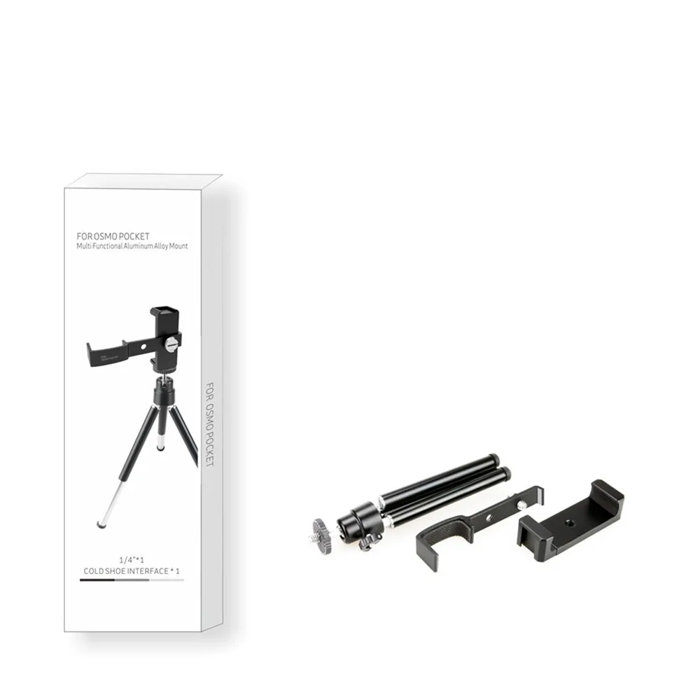 DJI OSMO Pocket Multi-functional Aluminum Alloy Portable Mount Tripod Stand Fixed bracket Holder Clip Set for phone accessories-7