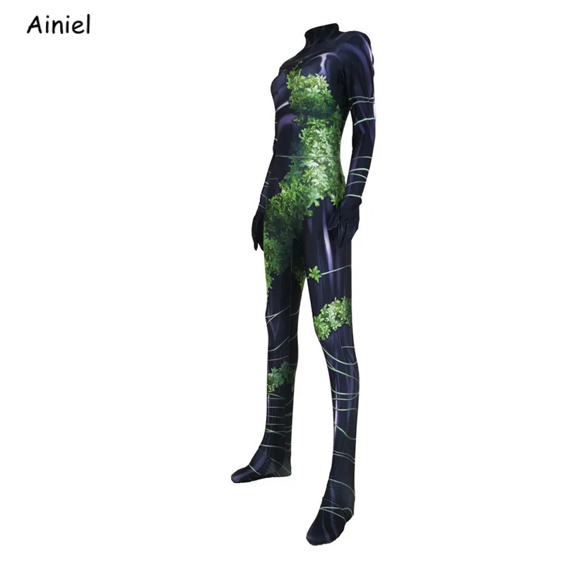 Костюм Бэтмена Ядовитый плющ костюмы для косплея Pamela Lillian Isley Zentai боди костюм